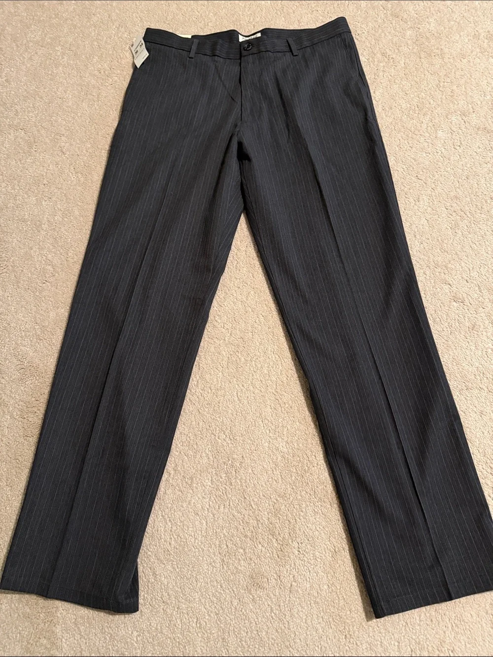Dockers Straight Fit Dark Gray Pinstripe Pants